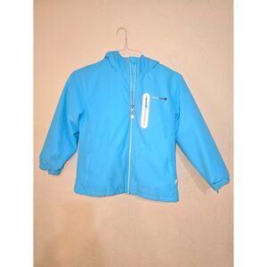 Swiss Tech Kids Blue Hooded Jacket Size 7-8